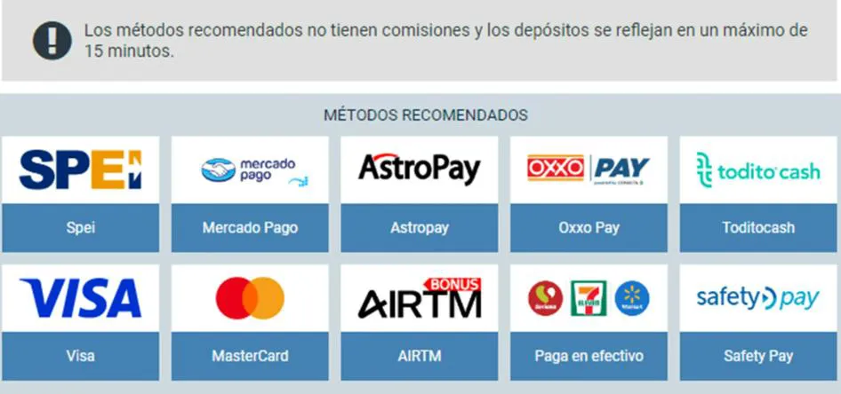 Métodos de pago
