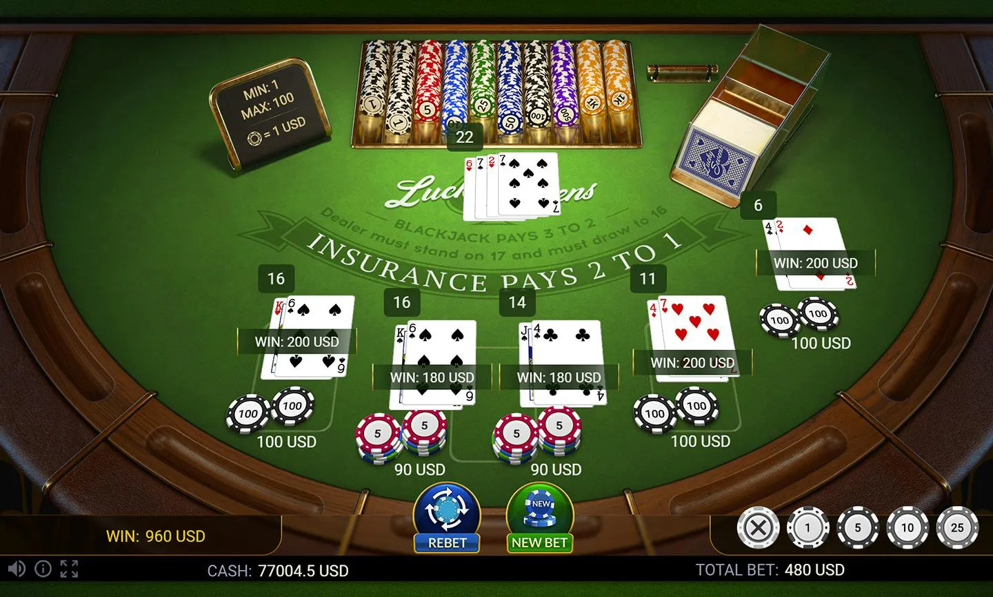 Blackjack en línea