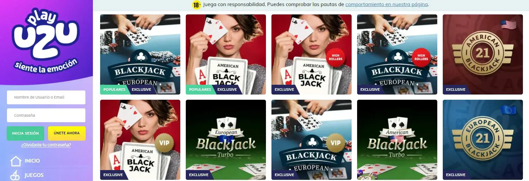 Casino en línea PlayUZU