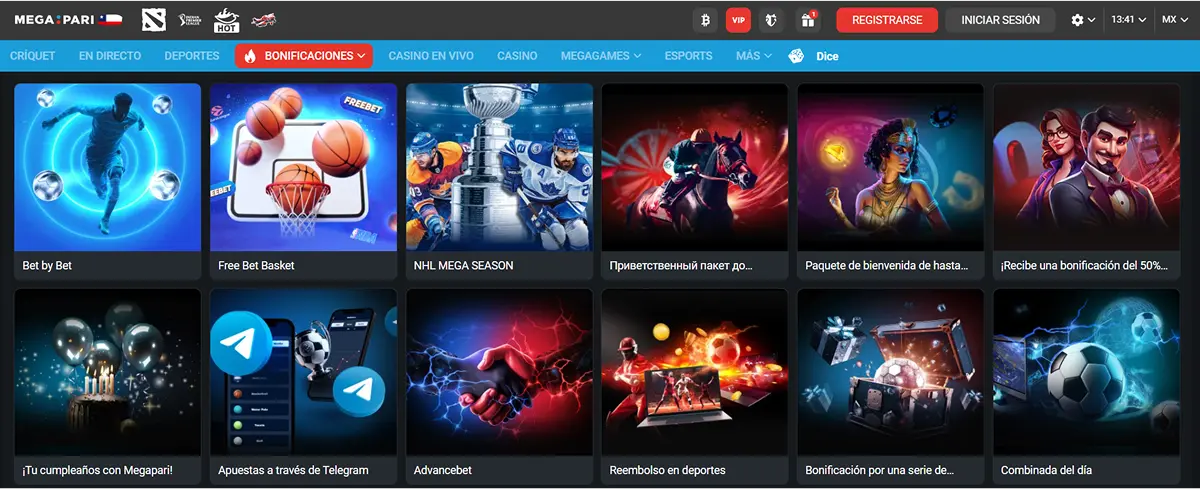 Bonos y promociones para jugadores de Megapari casino