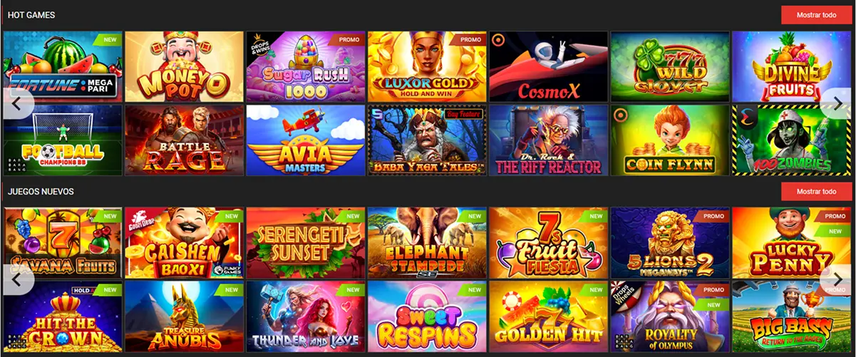Megapari casino: juegos y apuestas deportivas