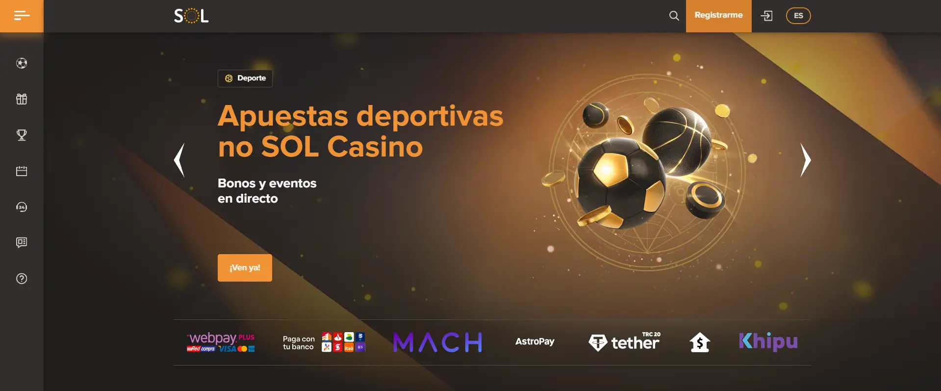 Sol casino: juego en el móvil